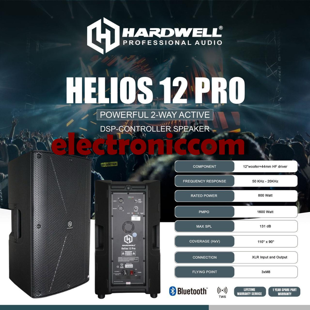 Speaker Aktif 12 Inch Hardwell Helios 12 Pro Original Hardwell Active Speaker 12 Inch 1 set