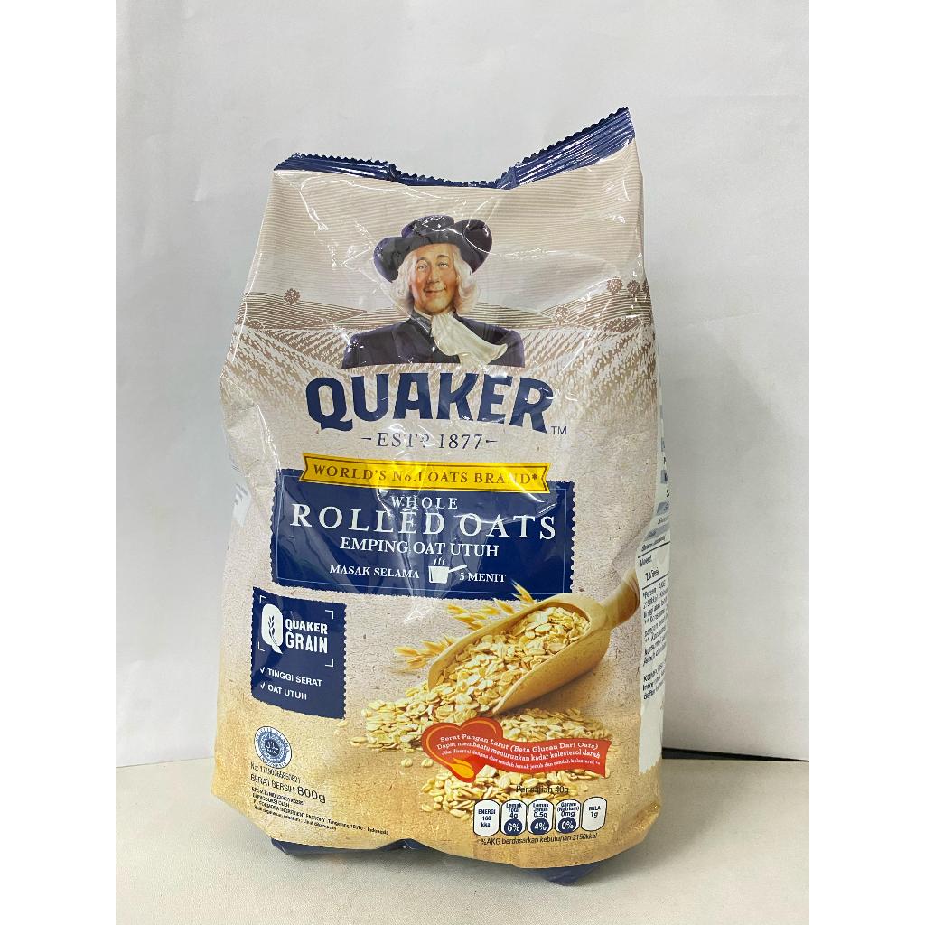 

QUAKER WHOLE ROLLED OATS 800GR