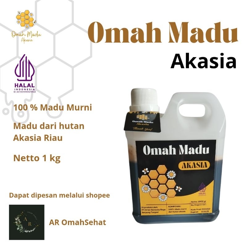 

Omah Madu Akasia, Madu Murni Akasia, Madu murni 100% ukuran 1000gr