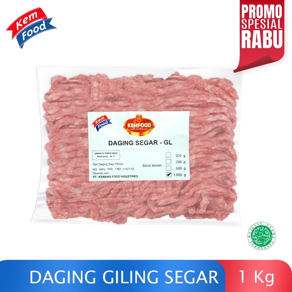 

Kemfood Daging Sapi Giling 80% - 1kg [Promo Rabu]