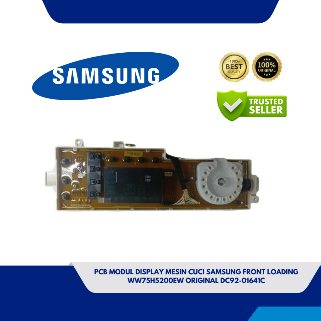 PCB MODUL DISPLAY MESIN CUCI SAMSUNG FRONT LOADING WW75H5200EW ORIGINAL DC92-01641C
