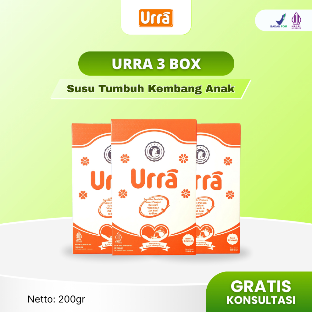

[PAKET 3 BOX] URRA - Susu Kambing Saanen Untuk Anak