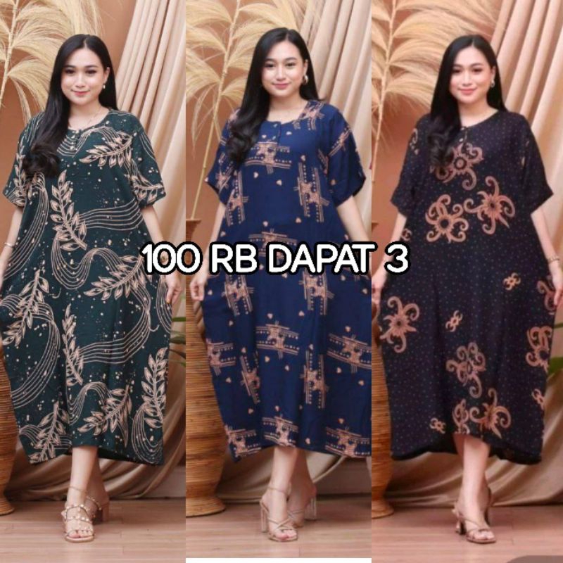 Daster Jumbo 100rb dapat 3 - Daster Super Adem - Daster Rayon Cabutan - Daster batik pekalongan - Da