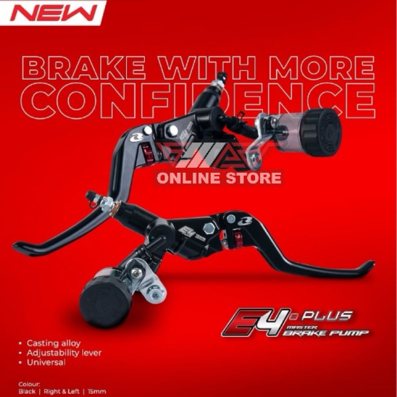 MASTER REM TABUNG RCB E4 + ( PLUS ) 15 MM / MASTER BRAKE PUMP RCB E4+ KANAN / KIRI