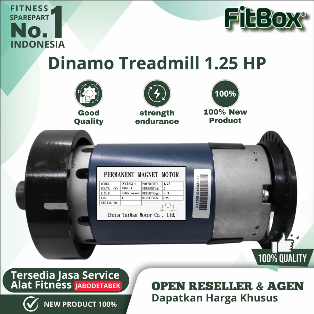 Dinamo Treadmill Motor Dinamo Treadmill DC 1.25hp Sparepart Treadmill