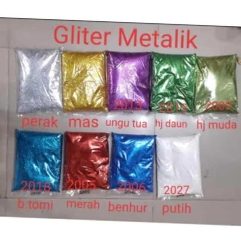

COD 500 g Glitter metalik murah / gliter hiasan / glitter aksesoris