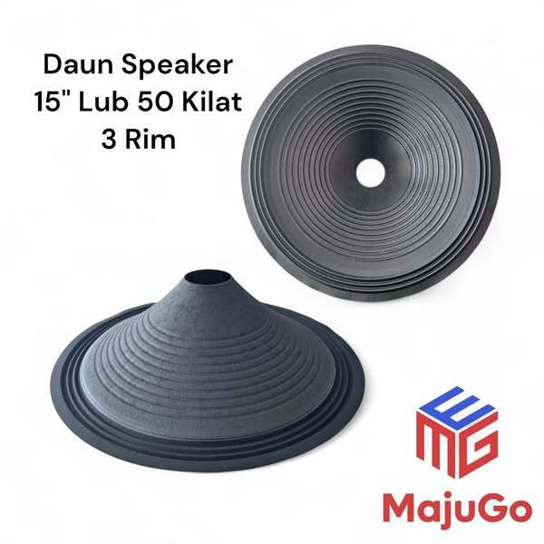 Daun Speaker 15 inch Lubang 50mm Kilat 3 Rim tinggi 10cm