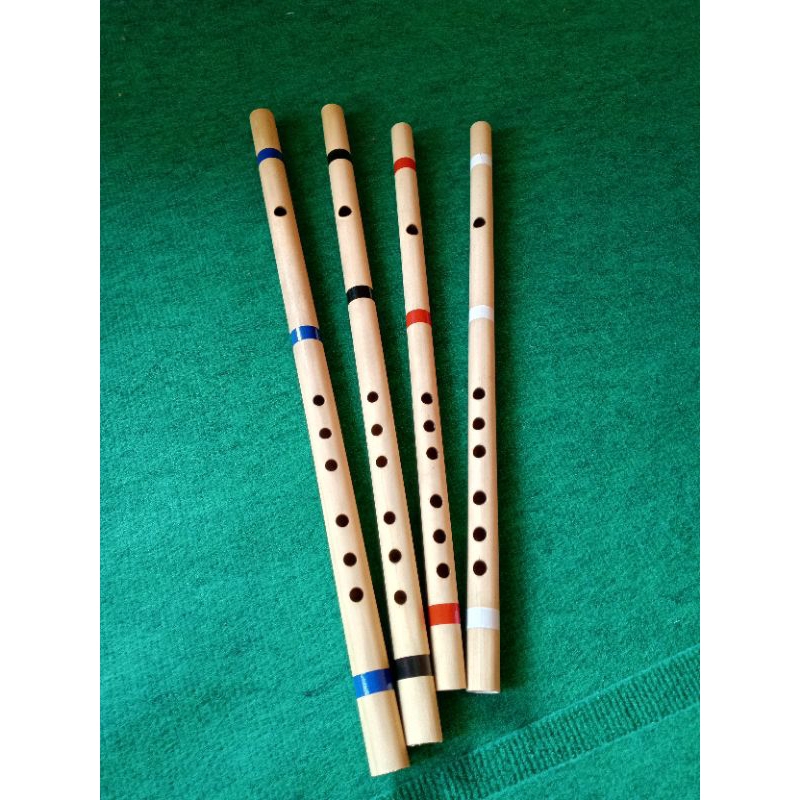 4 set suling bambu,suling dangdut berwarna