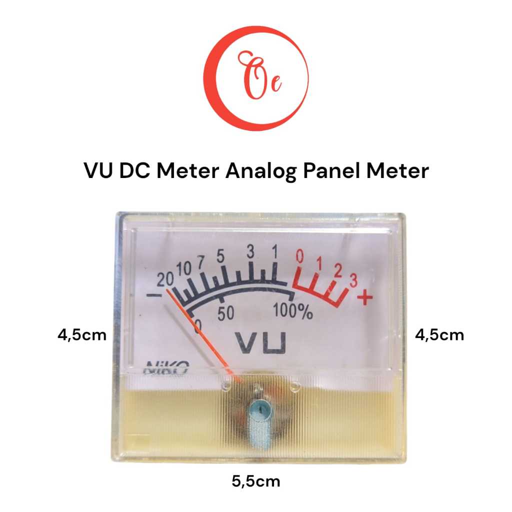VU Meter Analog AC Besar 5.5cm x 4.5 cm