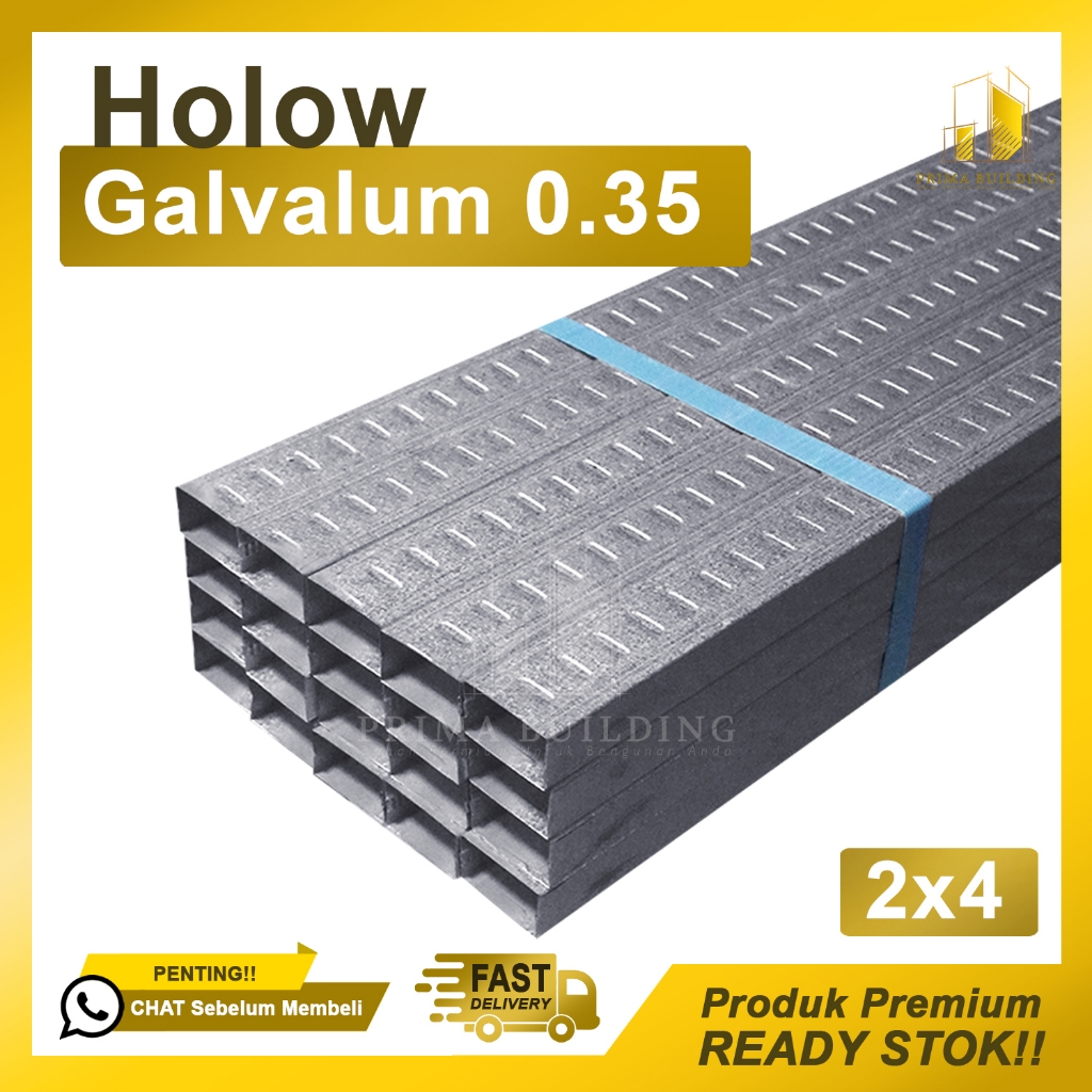 Hollow 0.35 Galvalum 2x4 / hollow plafon 0,35mm 2x4 / Holow gypsum 0,35 / holo Baja Ringan 0,35 mm