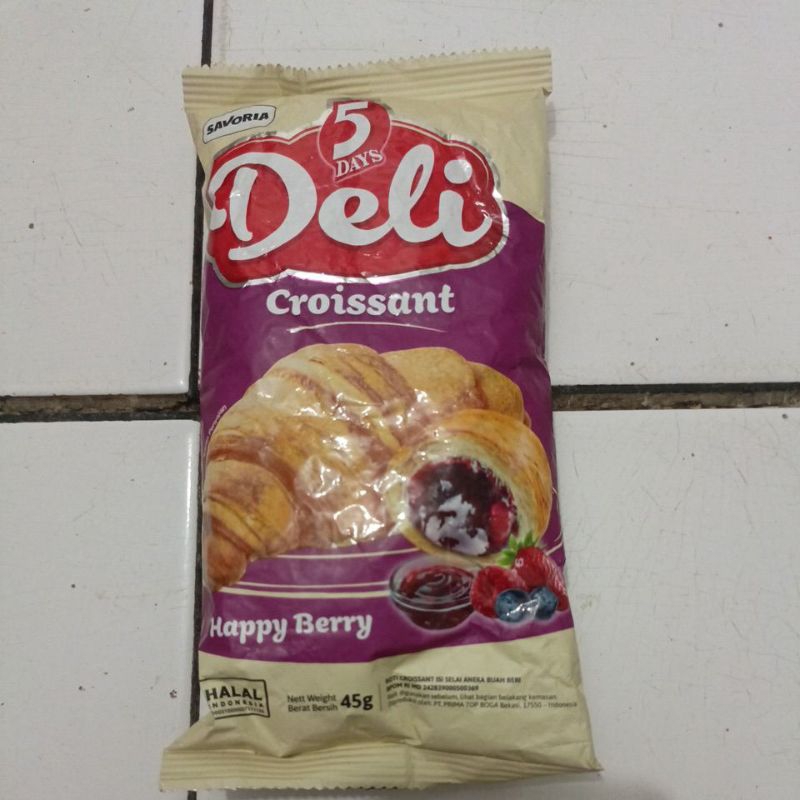 

roti deli croissant 5days ukuran 45g
