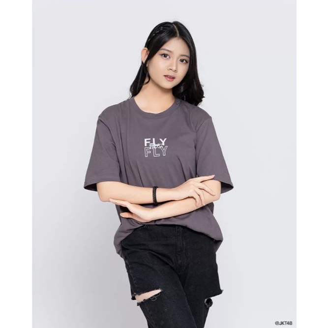 Kaos Oversize JKT48 Birtday T-Shirt Angelina Christy (Christy) | Unisex - Grey