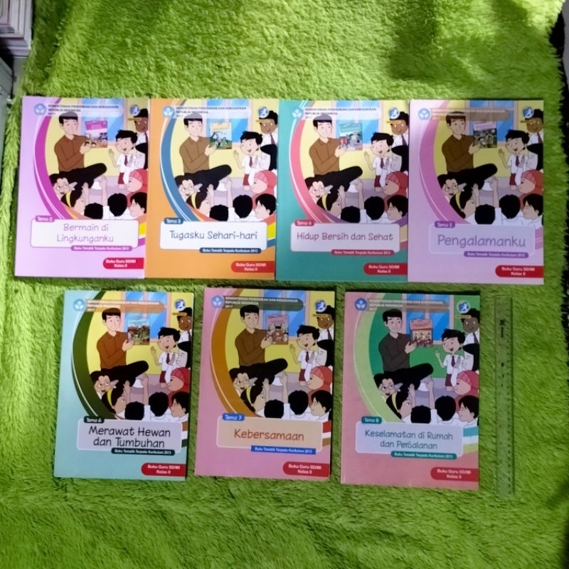 ORIGINAL BUKU GURU TEMATIK TERPADU KELAS 2 SD/MI TEMA 2 3 4 5 6 7 8 BERMAIN DILINGKUNGANKU TUGASKU S