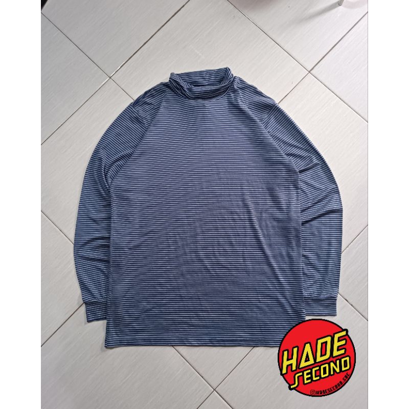 [SIZE M] Uniqlo Heattech Stripe Longsleeve T-Shirt