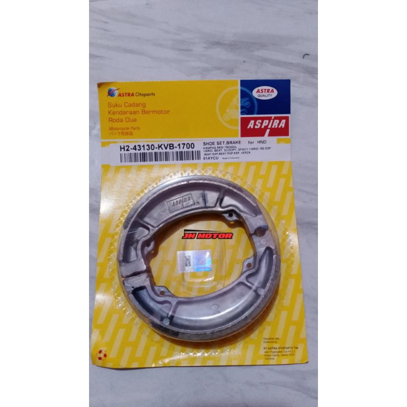 kampas rem kampas belakang ori Aspira Vario, beat, Scoopy, spacy, Vario 150 esp, beat esp
