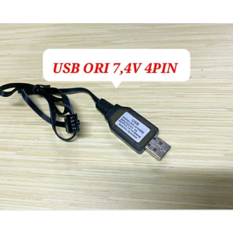 KABEL CHARGER USB 7,4V BATRE MOBIL REMOTE CONTROL ORIGINAL