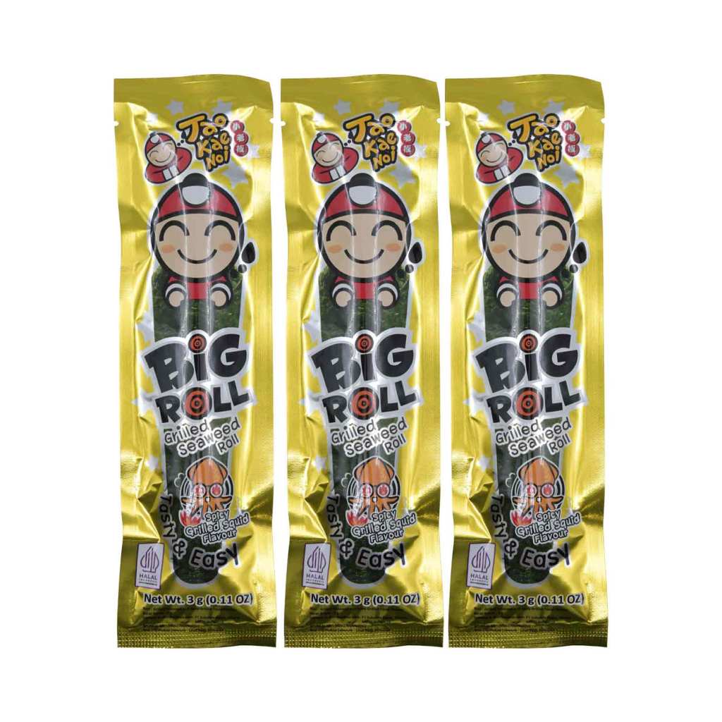 

3Pcs Tao Kae Noi Big roll spicy grlldsquid 3 Gram