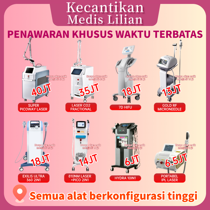 【Ready stok Diskon-50%】Alat klinik kecantikan Salon kecantikan picosecond laser rf microneedle ipl l