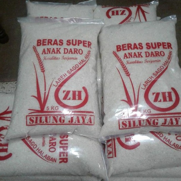 SABLON PLASTIK PE KEMASAN BERAS 5KG 1 WARNA CUSTOM DESAIN