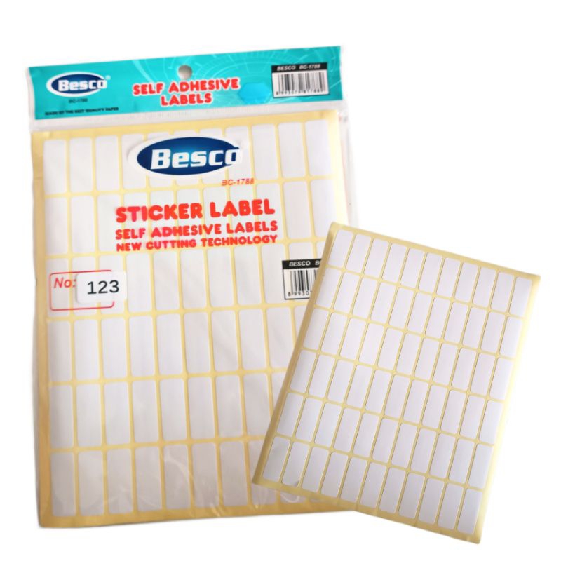 

Label Putih Besco No.123/Label Undangan/Label Kertas/Label Murah isi 7 lembar
