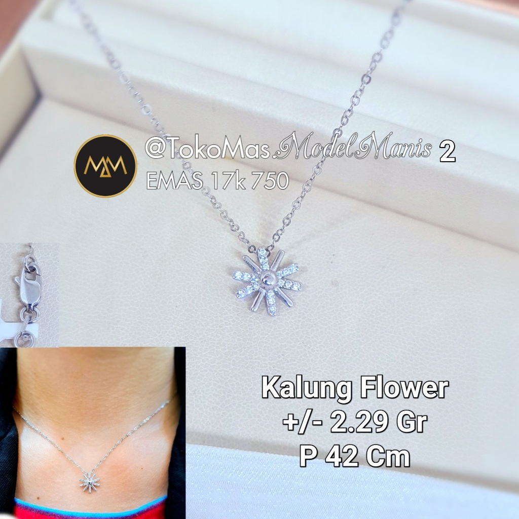 Kalung Korea Descendants Of The Sun Putih 750 kadar 17k