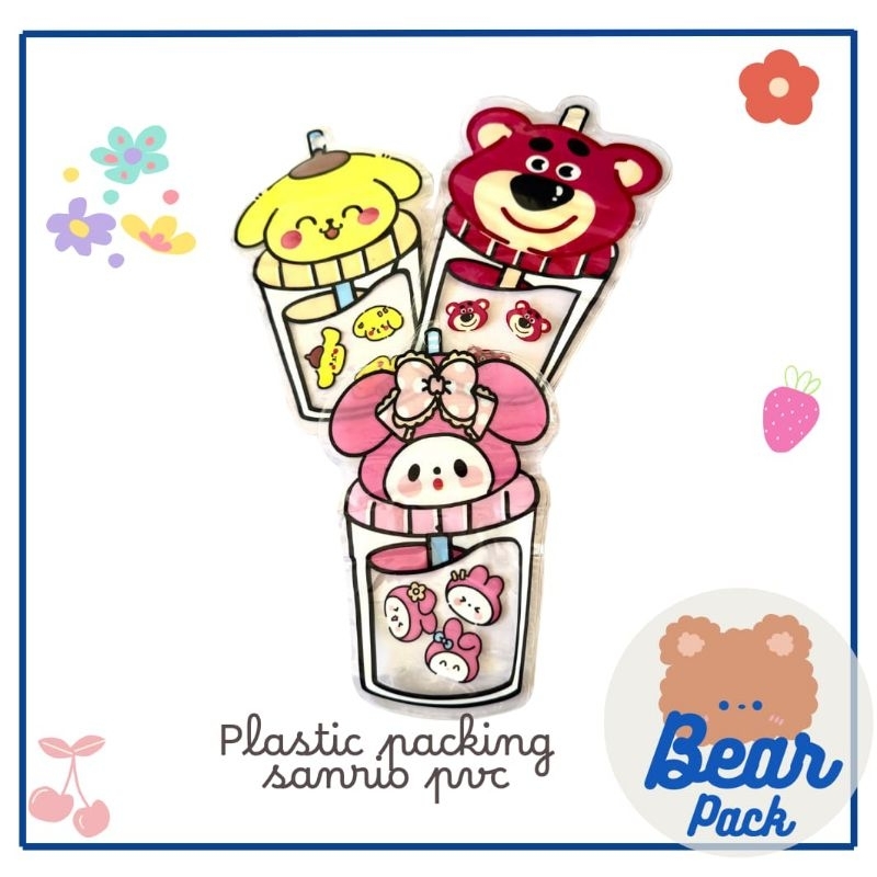 

Bear Pack - [ISI 10PCS] Plastik Ziplock Bentuk Gelas Karakter Sanrio Tebal