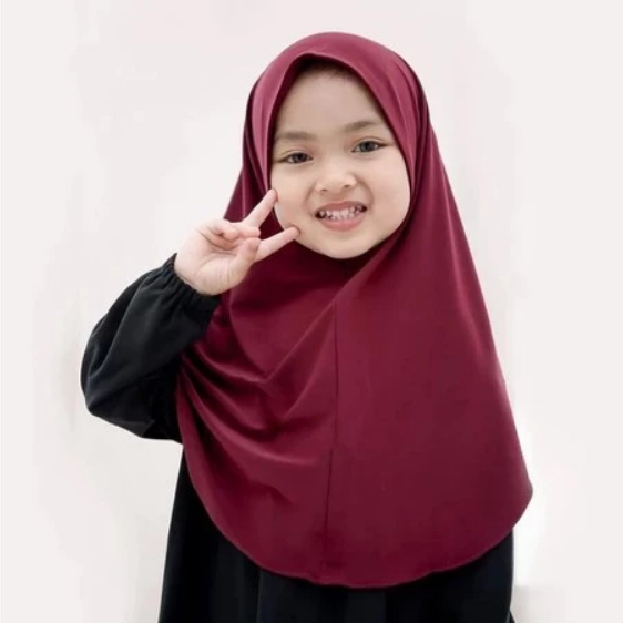 Jilbab Anak Non Pet 1 - 5 Tahun Jersey Premium