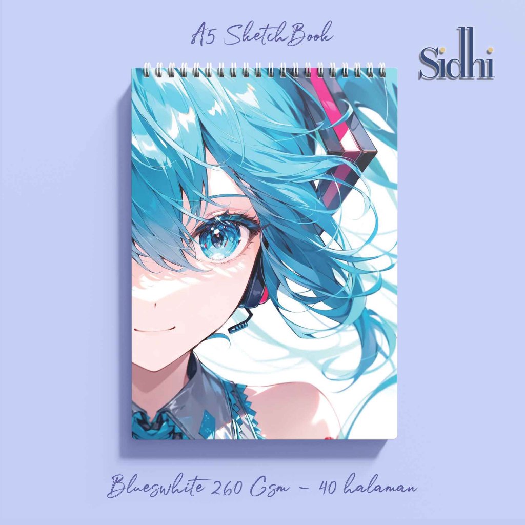 

Sidhi premium sketchbook Softcover A5 tema vocaloid - hatsune miku
