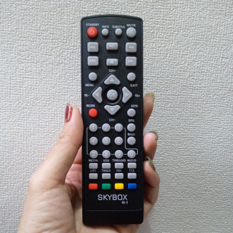 remot STB SKYBOX DVB T2 tanpa setting langsung pakai