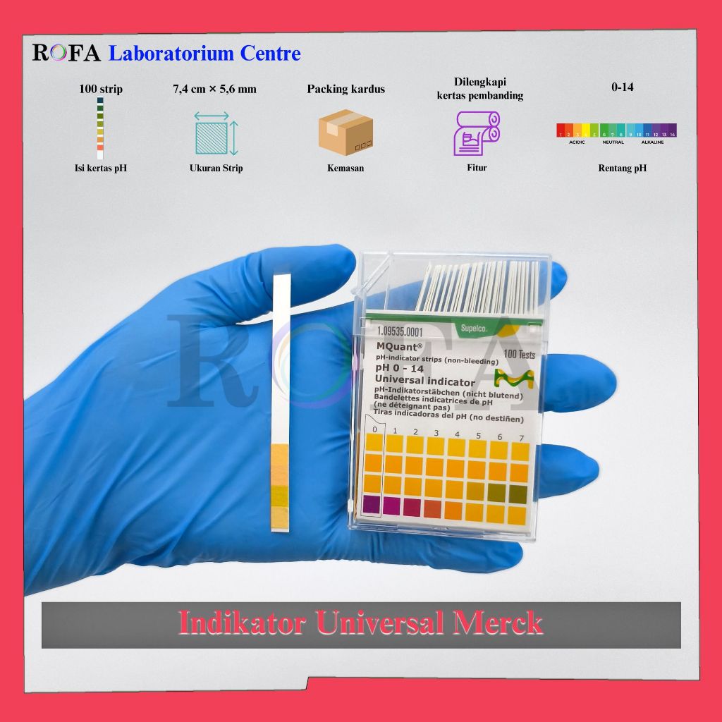 Indikator Universal / Universal Indicator / Kertas pH / pH Paper / Lakmus Universal / pH Tester