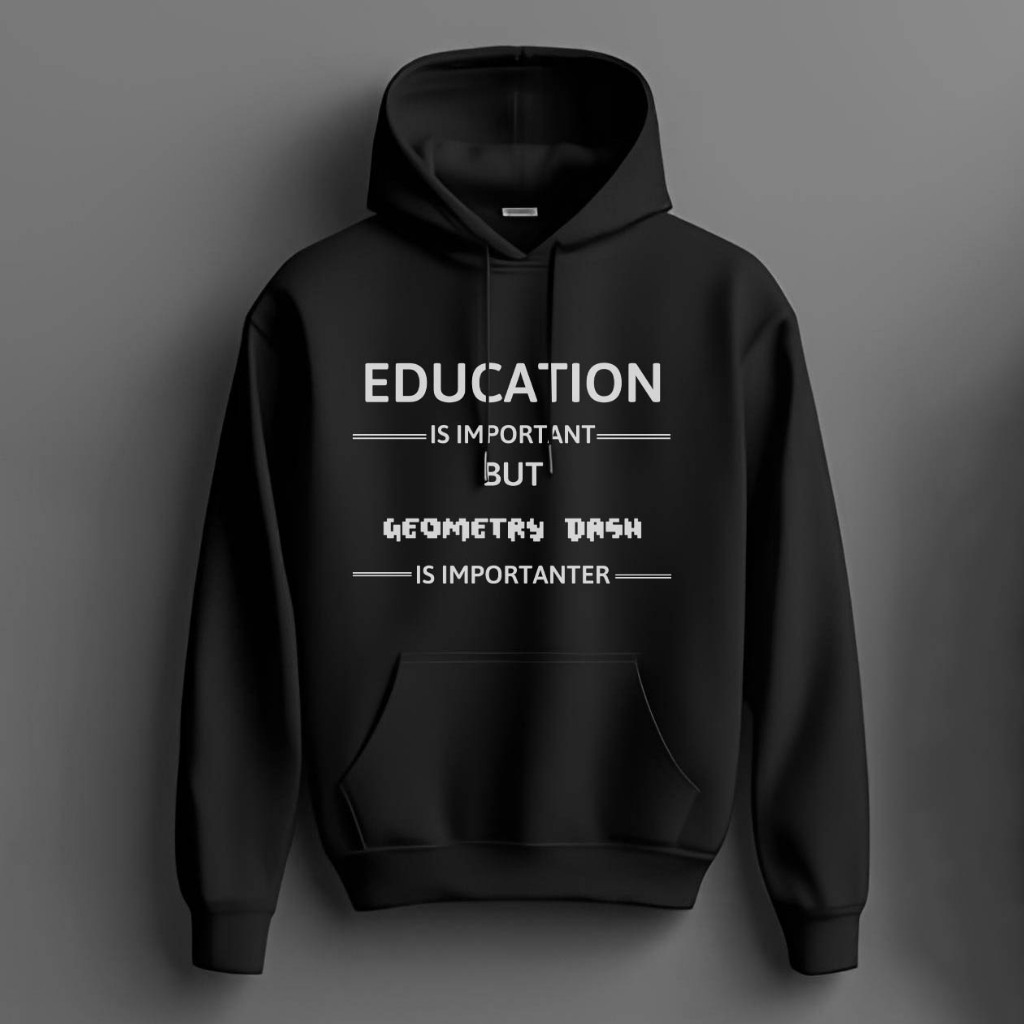 HOODIE Sweater Education Geometry Dash Extraordinary Fleece Sweater Premium
