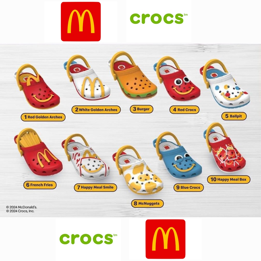 Happy Meal Crocs McDonalds Sandal Keychain Gantungan Kunci