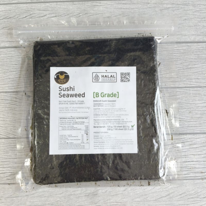 

Manjun Yaki Sushi Nori Rumput Laut isi 50 sheet Vegetarian Vegan