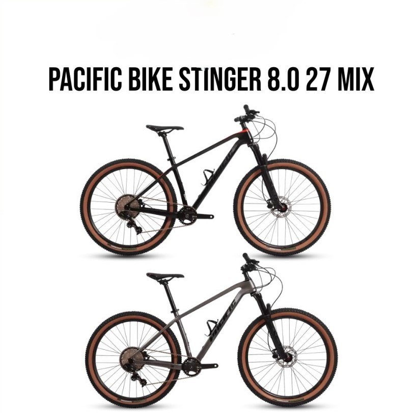 SEPEDA GUNUNG MTB PACIFIC BIKE STINGER 8.0 27" MIX CARBON