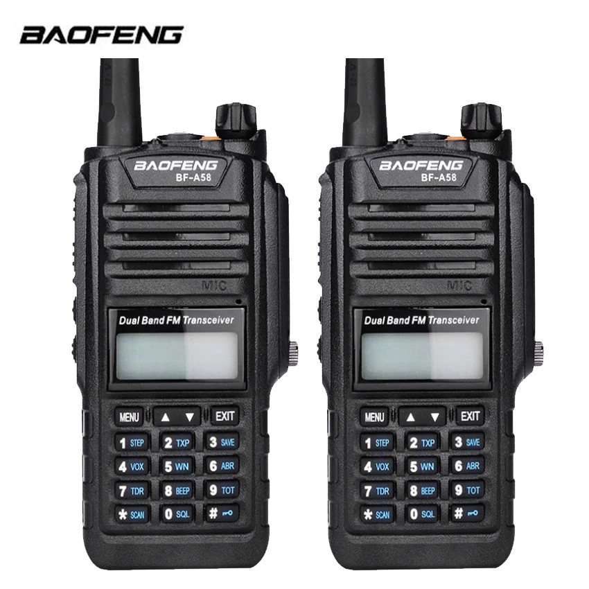 Banana Sport Ht Handy Talky Baofeng A58S 128Ch Tri Band Ip57 Waterproof Walkie Talkie A58 1000Km Ht