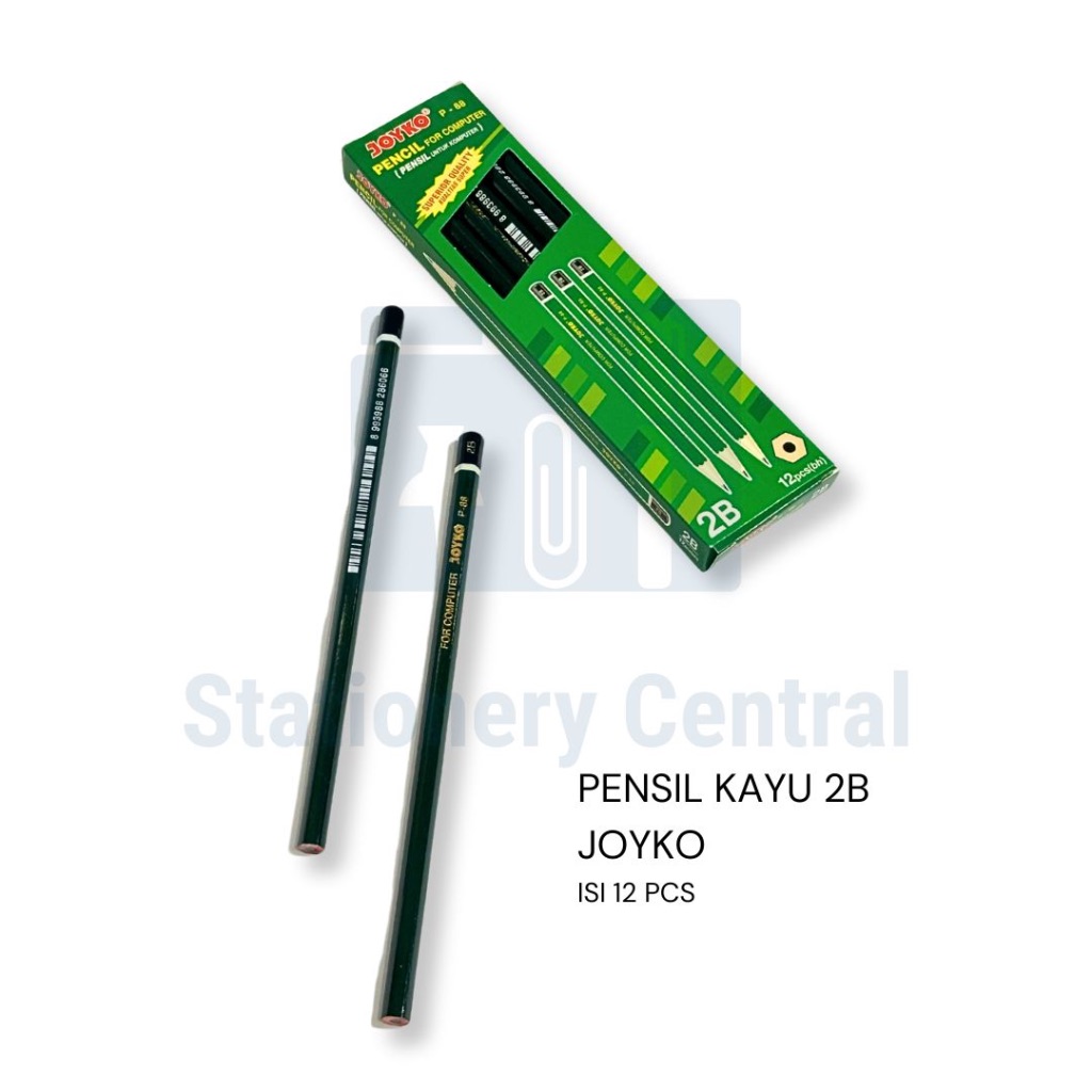 

Pensil Kayu Joyko 2B Wooden Pencil (per lusin)