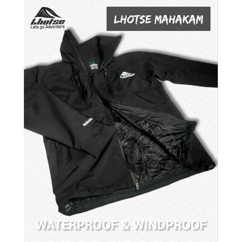 SIZE M- JAKET LHOTSE MAHAKAM JARING (JAKET OUTDOOR WINDPROOF WATERPROOF)
