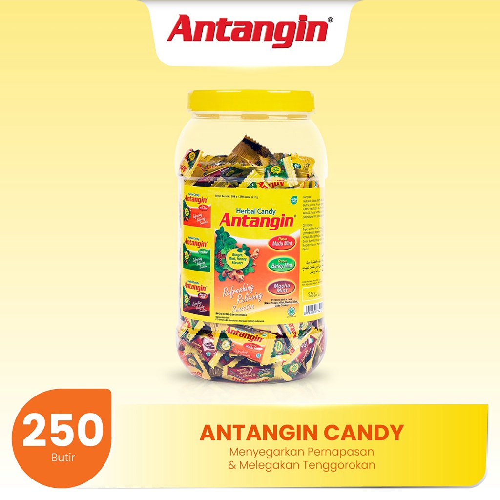 

1 Toples Antangin Permen Herbal Toples 250 Butir Aneka Rasa - Pelega Tenggorokan