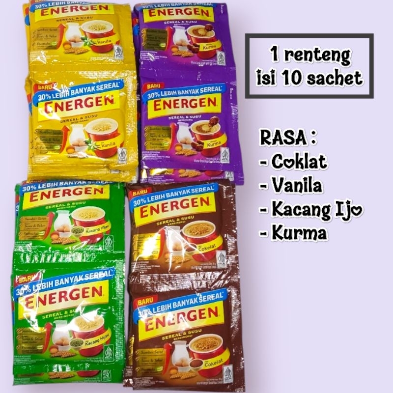 

Energen Sereal dan Susu/Energen Renteng/1 Renteng 10 Sachet