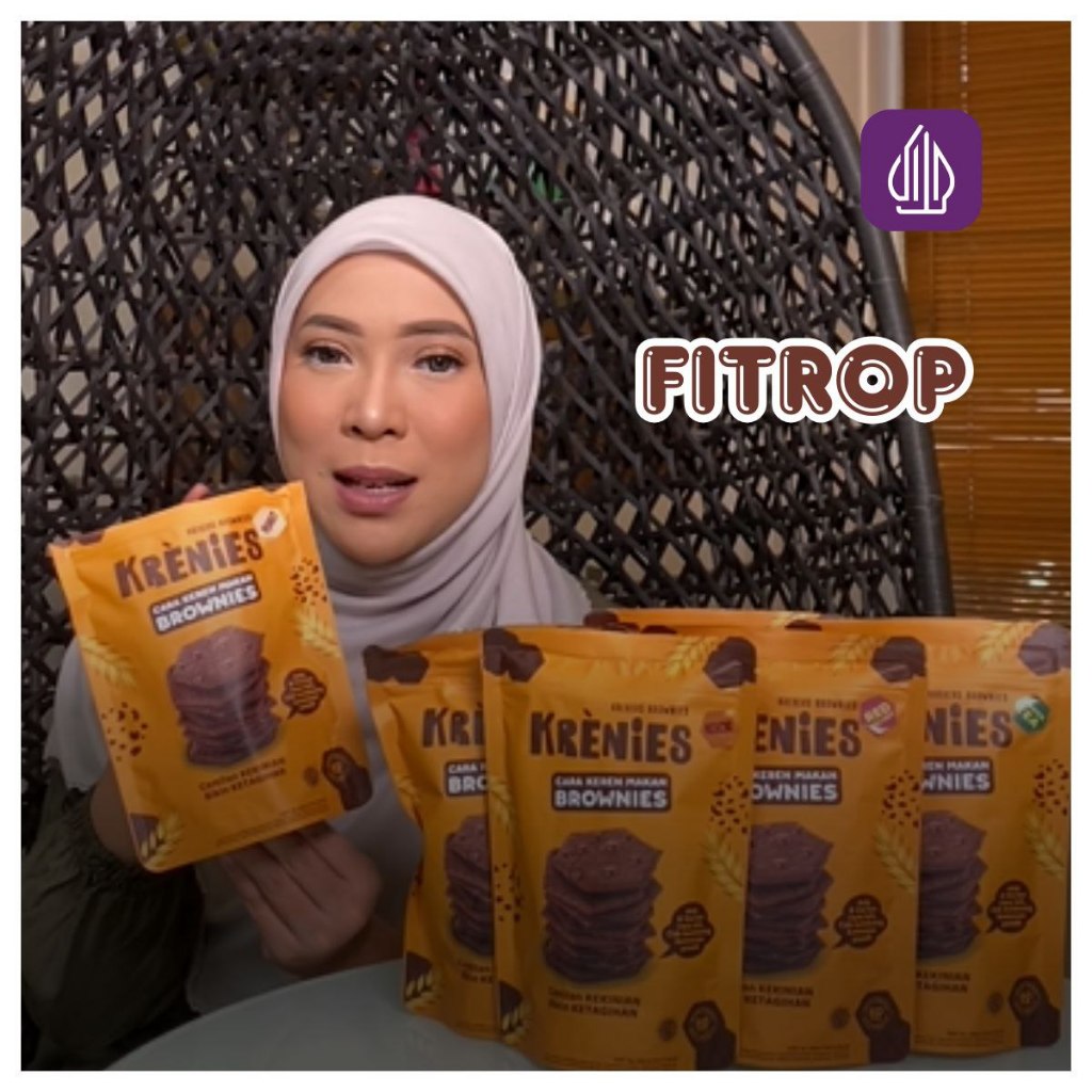 

KRENIES (KREKERS BROWNIES) - CEMILAN MANIS CRISPY BROWNIES KERING VARIAN RED VELVET 60GR