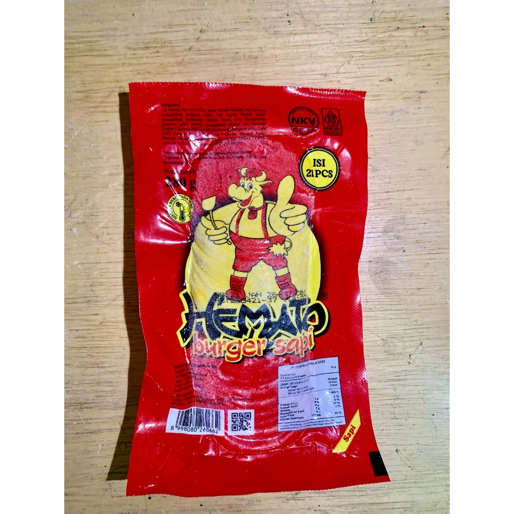 

Hemato Burger Sapi 280g