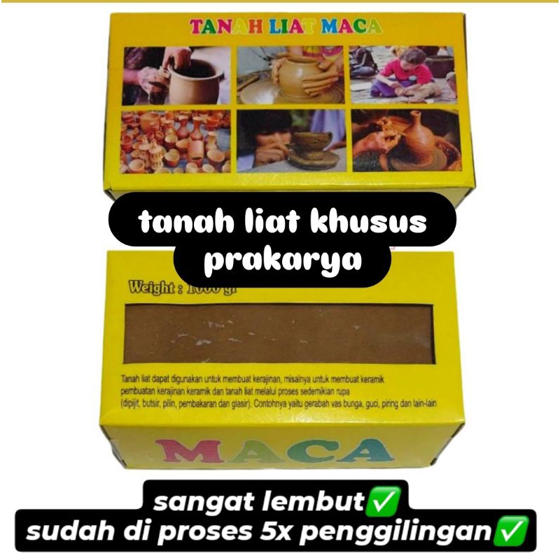 tanah liat MACA khusus prakarya