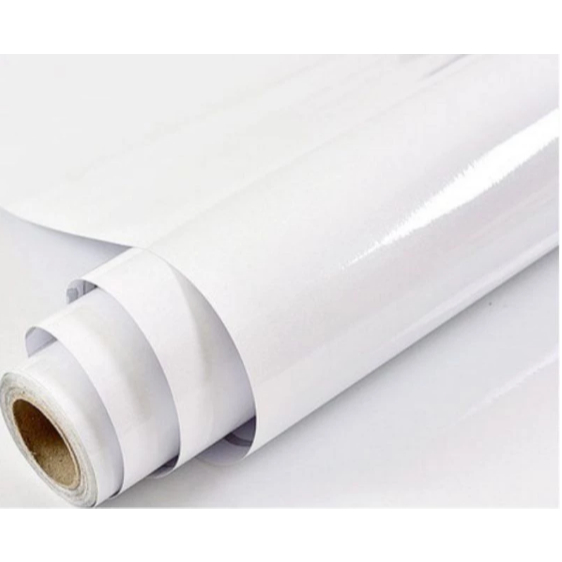 STIKER STICKER SKOTLET GLOSSY MENGKILAP PUTIH L60CmxP50Cm Wrapping Kendaraan MOTOR MOBIL