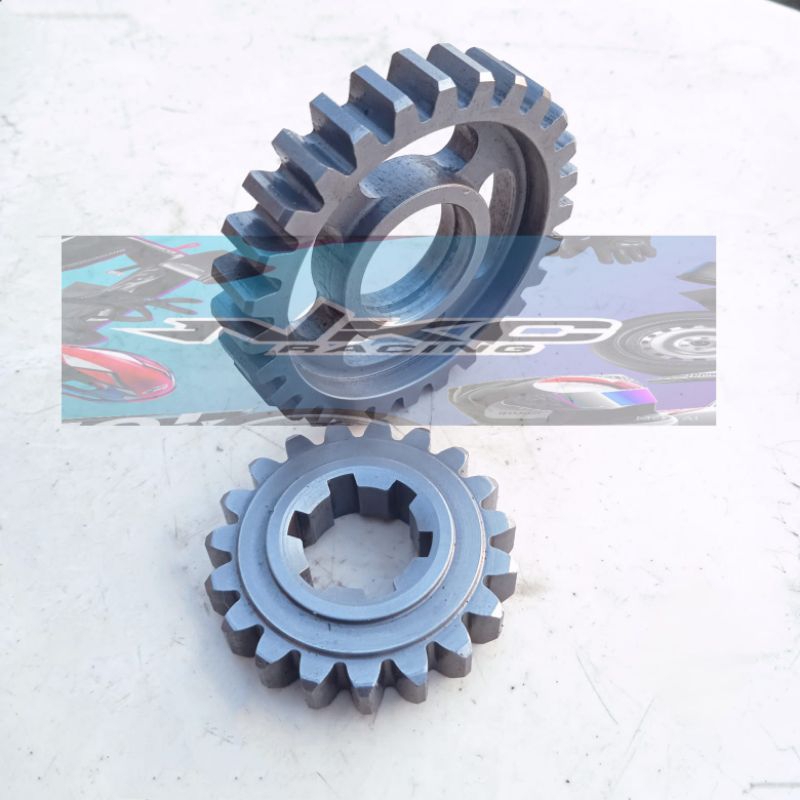 rasio racing ninja 2tak/ninja r/ninja rr,gigi 2 sepasang 19-28T