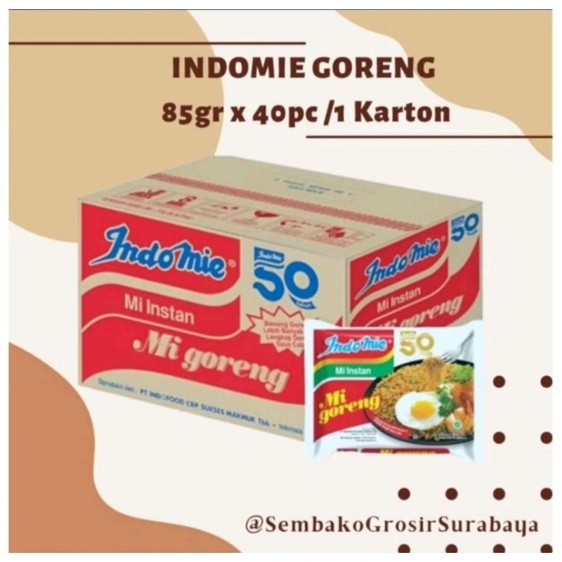 

Indomie Goreng 85gr Isi 40 pcs