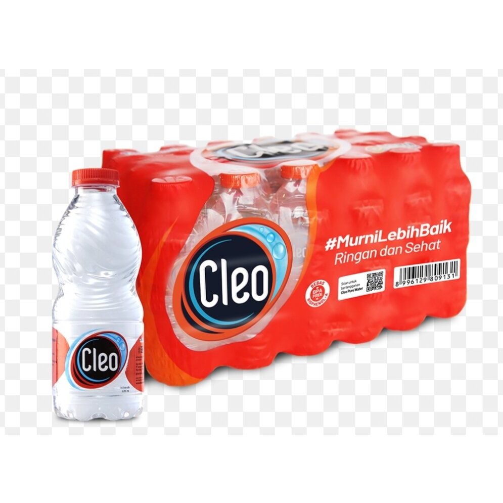 

air mineral cleo botol 220 ml 1 KRAT ISI 24PCS