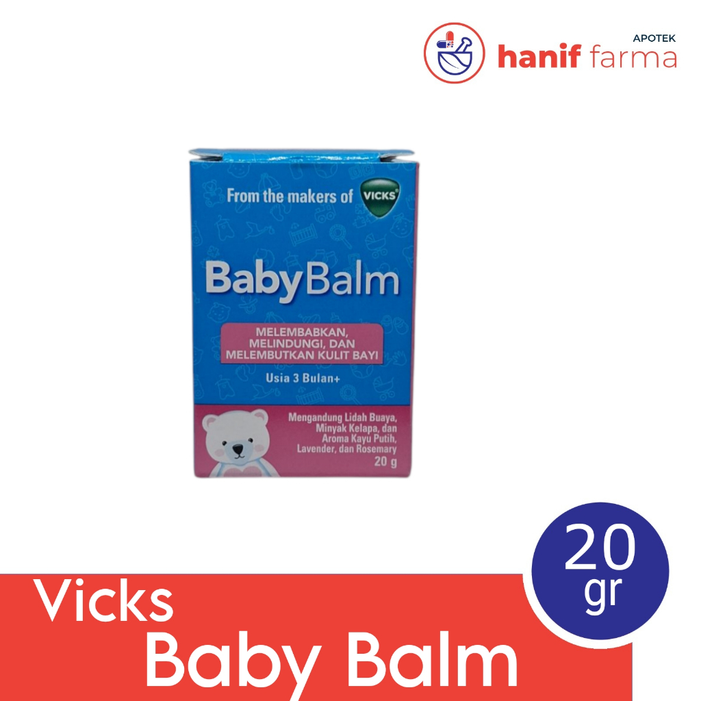 Vicks Baby Balm/Vicks Balsam Bayi/Pelindungan dan Melembabkan Kulit Bayi