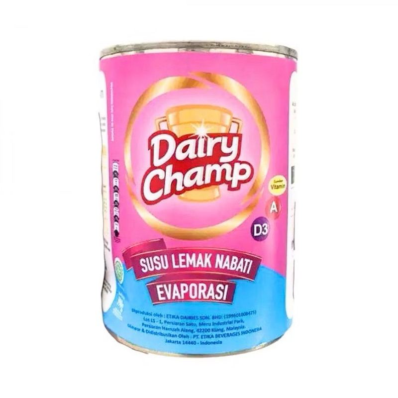 

Dairy Champ Susu Lemak Nabati Evaporasi 390gr