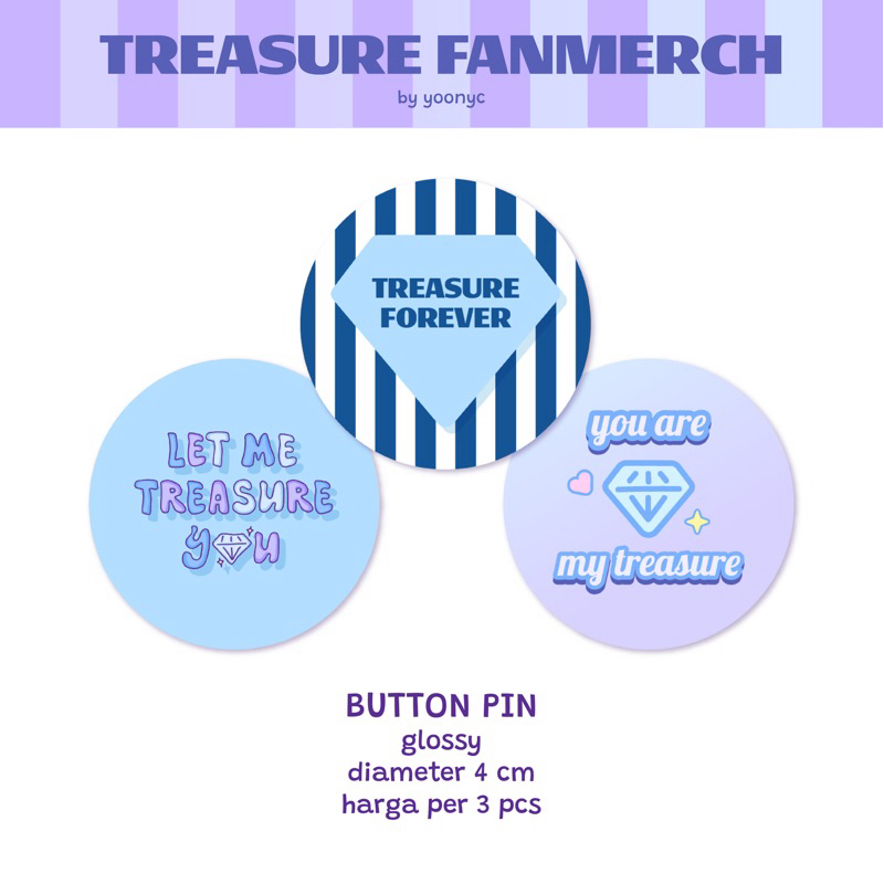 treasure button pin kpop