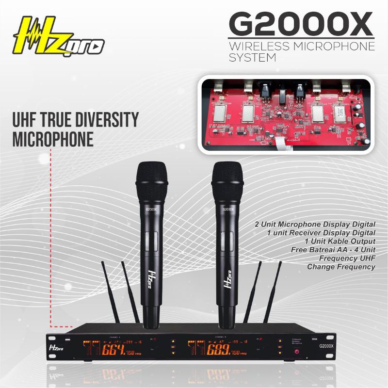 Mic wireless Hz Pro G2000X Original